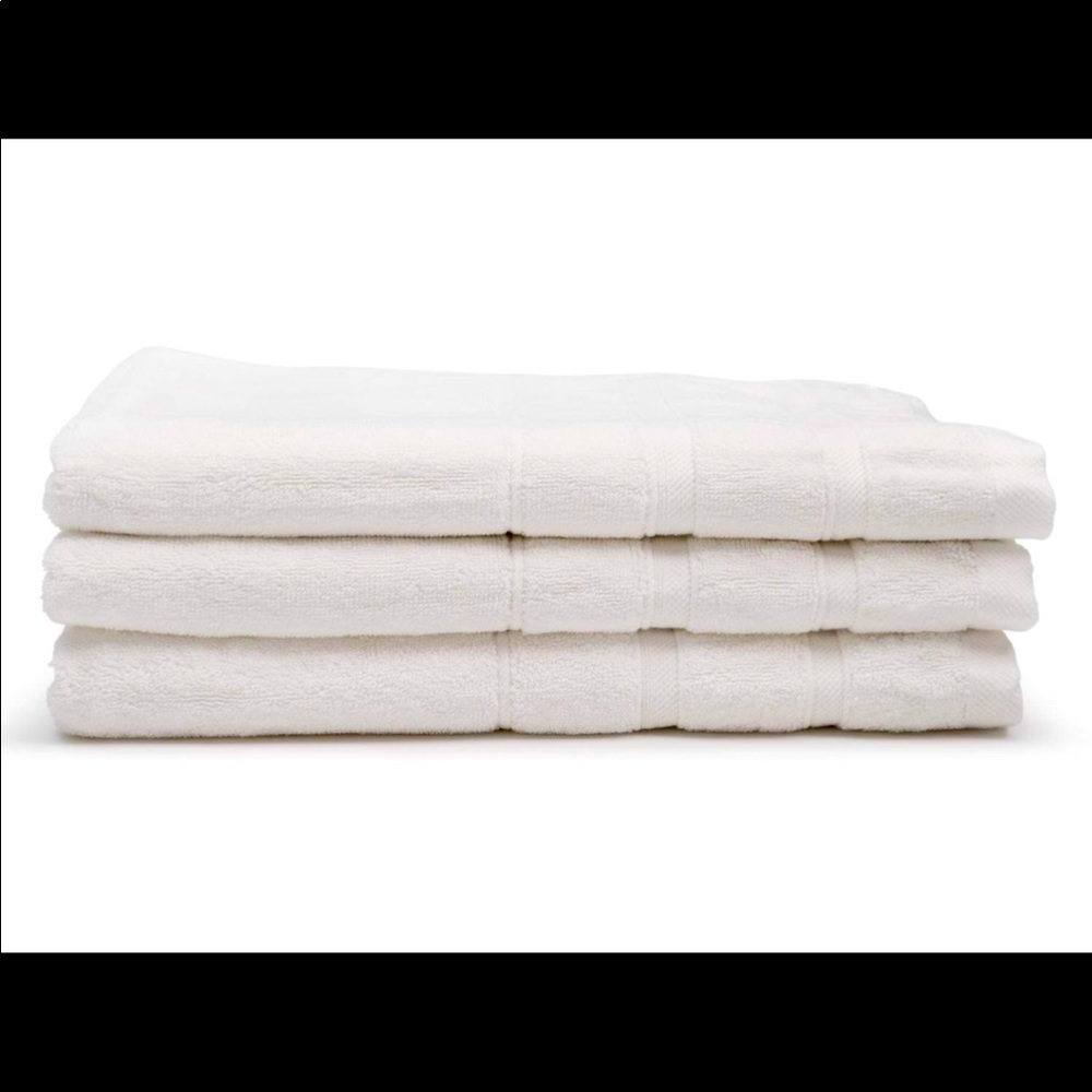 100% Off White luxury Egyptian Cotton bath Towels set of 3